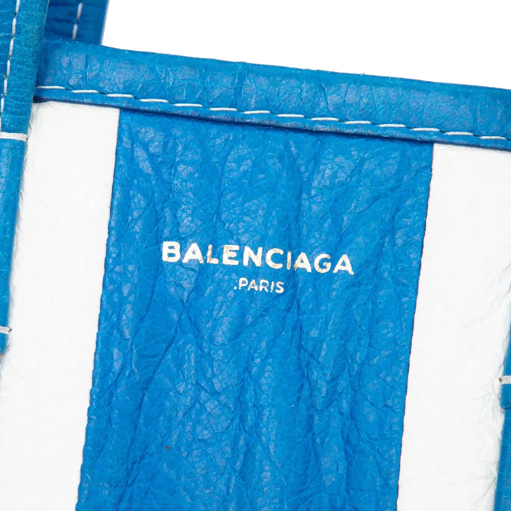 Balenciaga Lambskin Bazar Shopper Satchel XS Blue Leather Very good - Box View