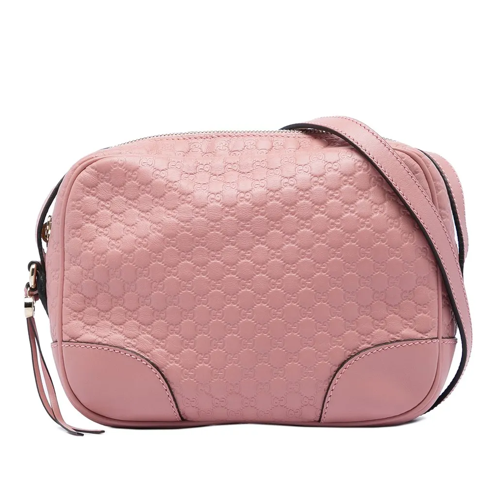 Gucci Microguccissima Bree Crossbody Pink Leather Very good - Front View