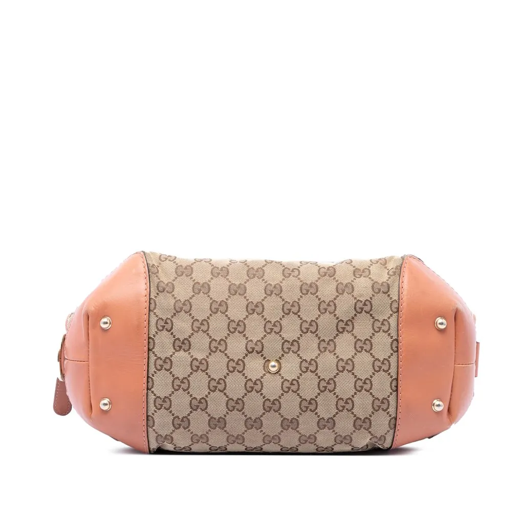 Gucci GG Canvas Heart Bit Satchel Beige Canvas Very good - Inside View