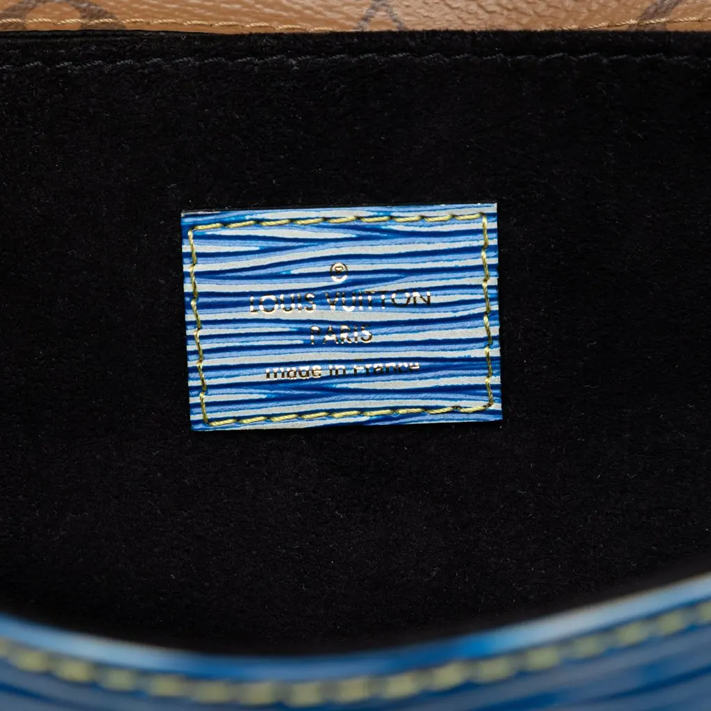 Louis Vuitton Epi Denim and Reverse Monogram Pochette Metis Blue Leather Very good - Box View