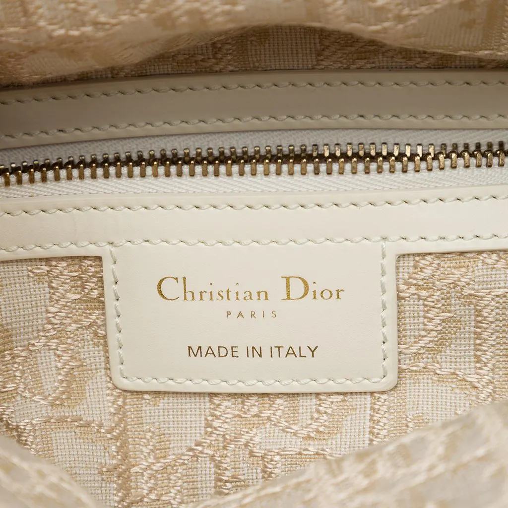 Dior Medium Wicker Oblique Lady Dior Beige Rattan Very good - Box View