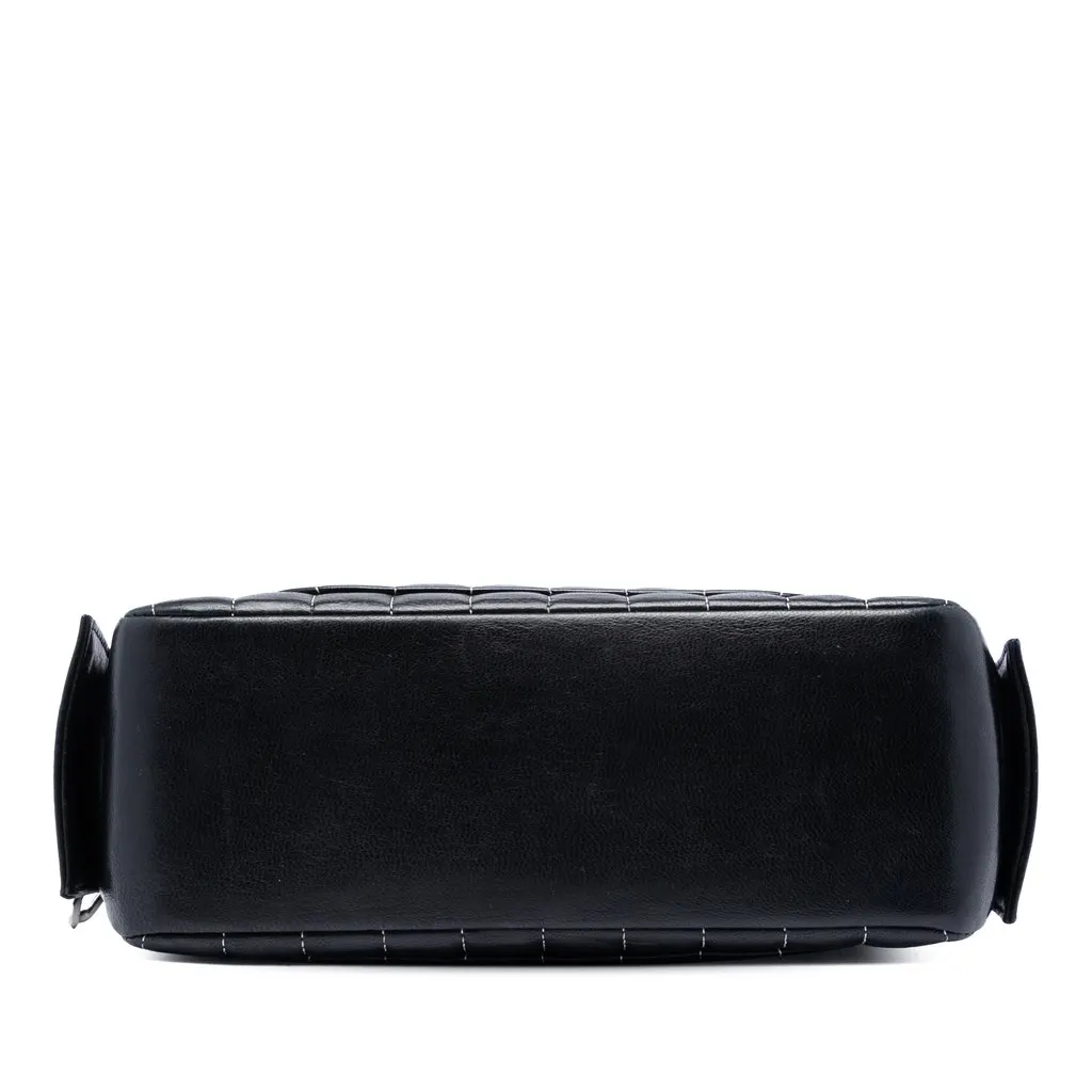 Chanel Small Vertical Quilted Lambskin Mademoiselle Camera Bag Black Leather Very good - Inside View