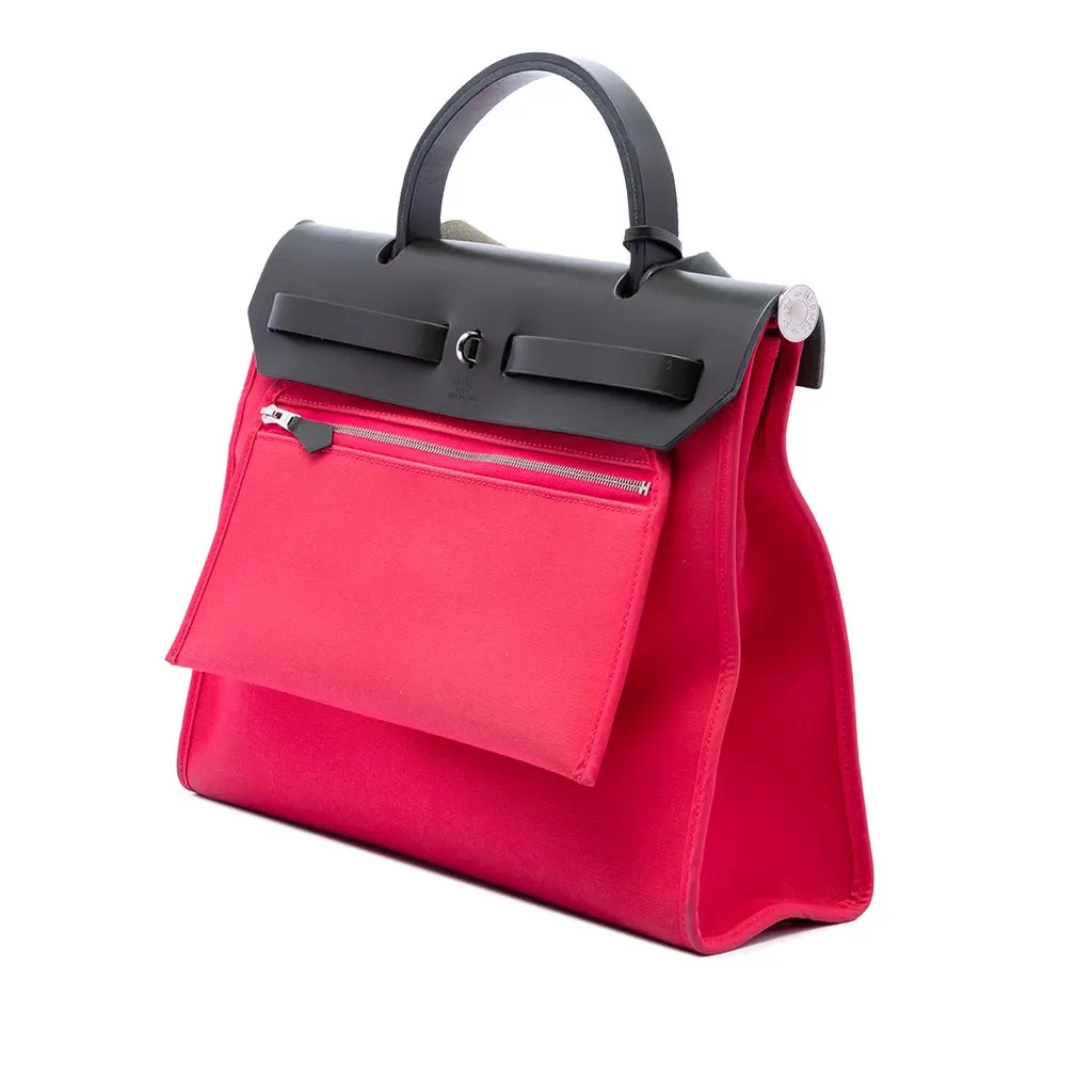 Hermès Toile Herbag Zip 31 Pink Canvas Very good - Back View