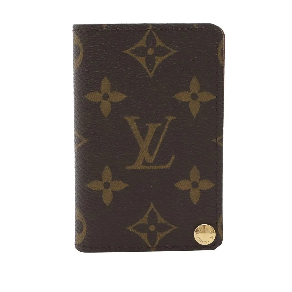 Louis Vuitton Monogram Porte Cartes Credit Pression Brown Very good - Front View