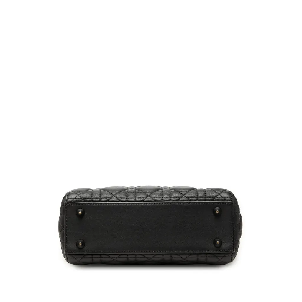 Dior Small Ultra Matte Calfskin Cannage My ABCDior Lady Dior Black Leather Very good - Inside View