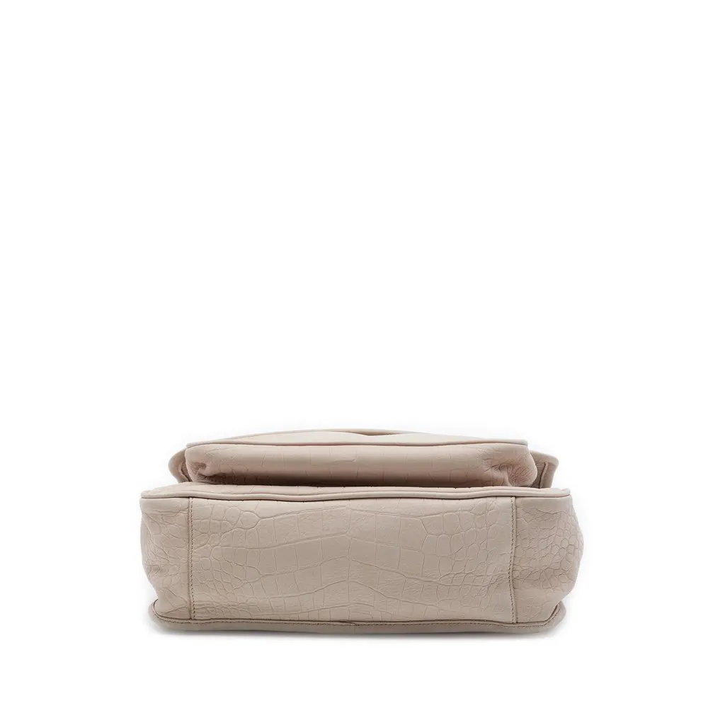 Saint Laurent Medium Croc Embossed Nubuck Niki Brown Leather Very good - Inside View