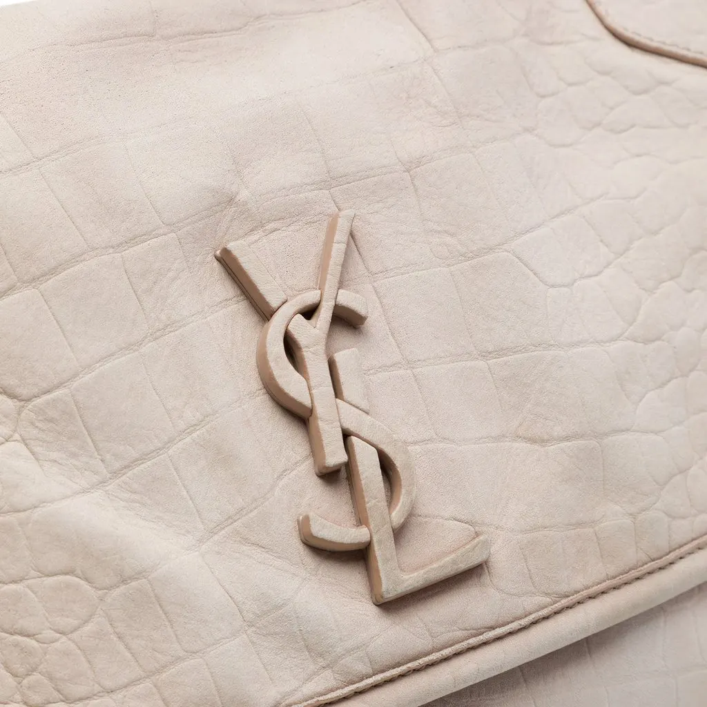 Saint Laurent Medium Croc Embossed Nubuck Niki Brown Leather Very good - Box View