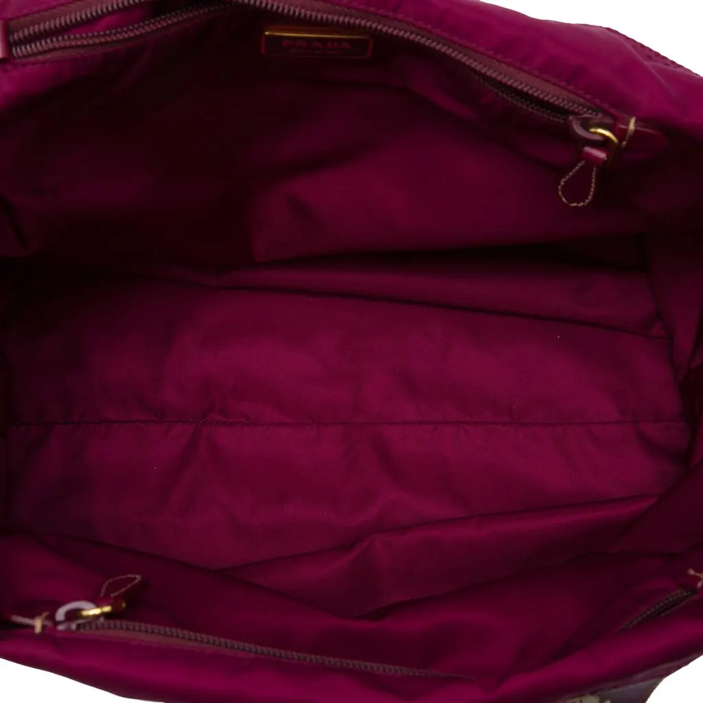 Prada Tessuto Robot Doll Tote Purple Very good - Model View