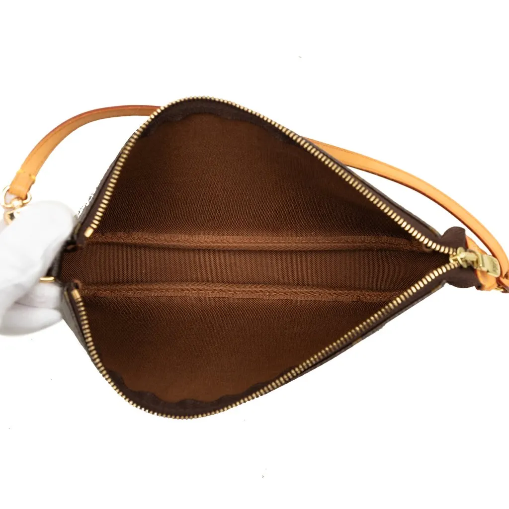 Louis Vuitton Monogram Pochette Accessoires Brown Canvas Good - Model View