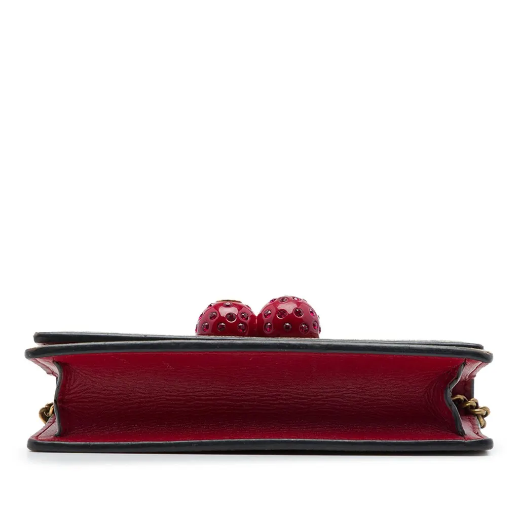 Gucci Mini GG Supreme Cherry Crossbody Beige Canvas Good - Inside View