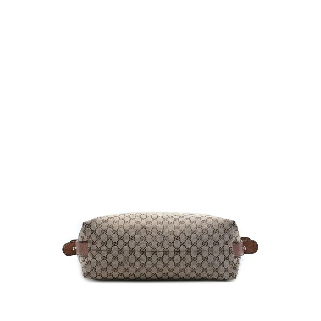 Gucci Large GG Canvas Bamboo Bar Tote Beige Good - Inside View