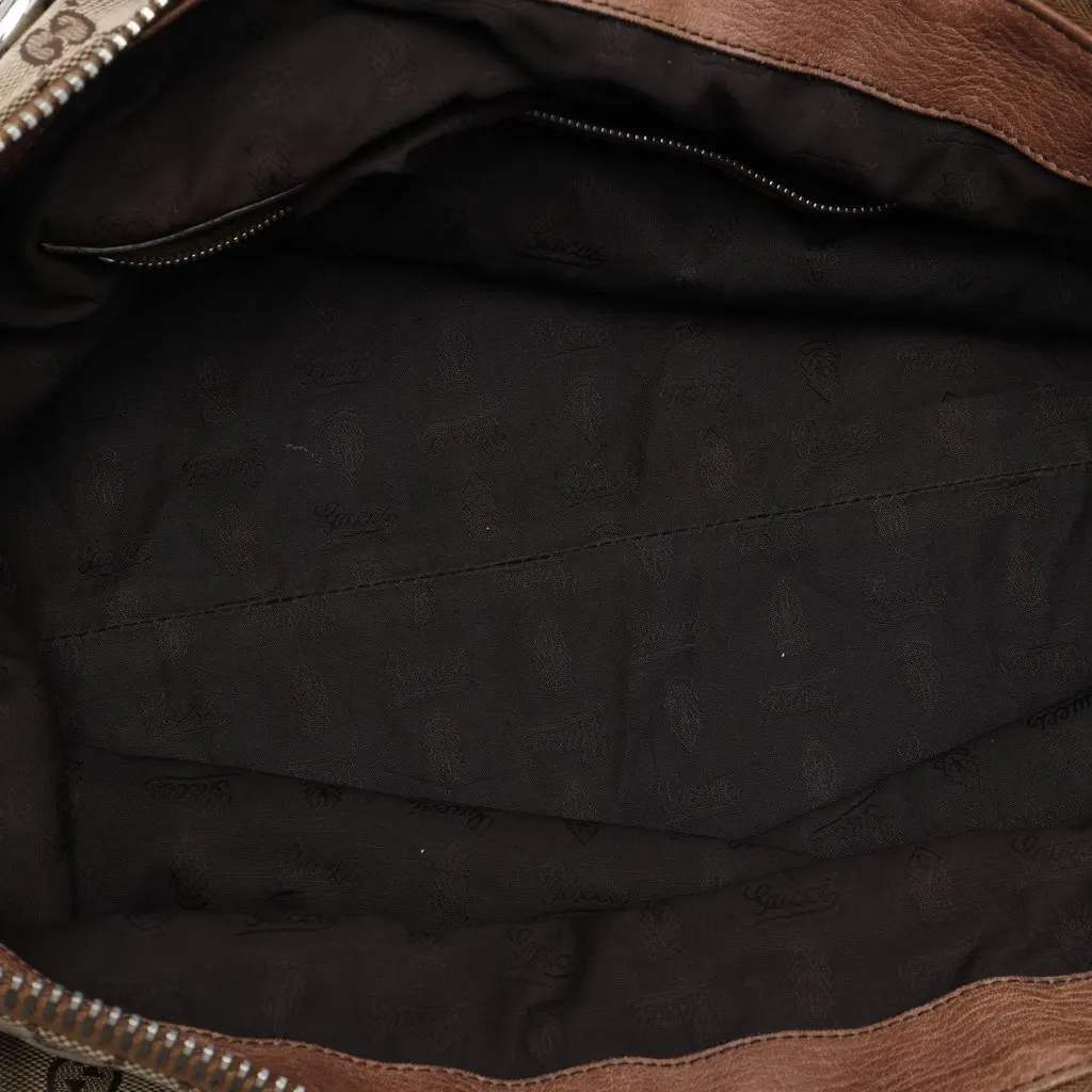 Gucci Large GG Canvas Bamboo Bar Tote Beige Good - Model View