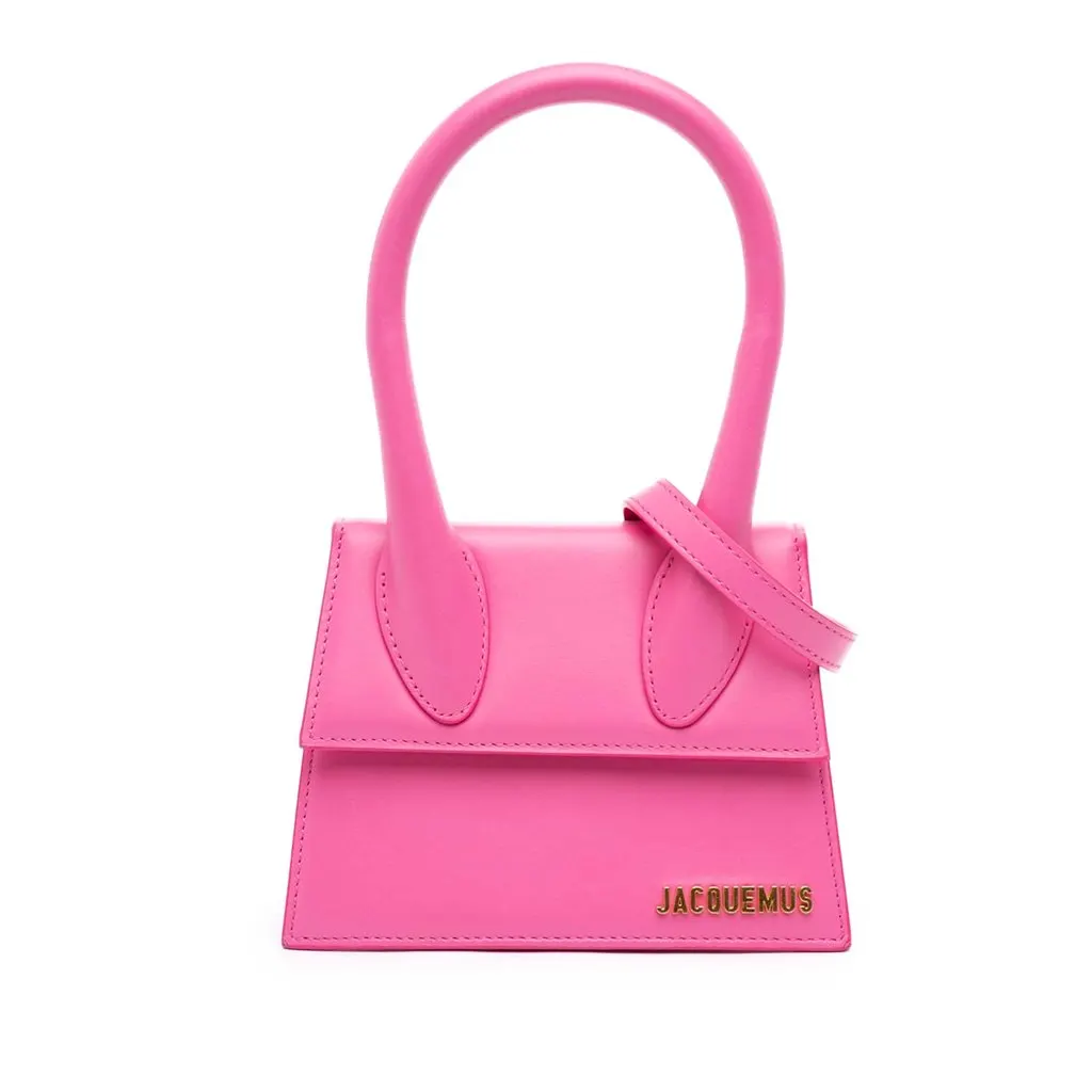 Jacquemus Leather Le Chiquito Moyen Pink Leather Very good - Front View