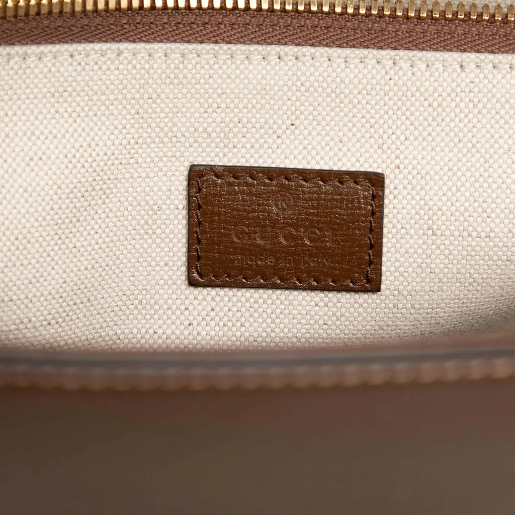 Gucci Large Calfskin Web Horsebit 1955 Crossbody Brown Leather Very good - Box View