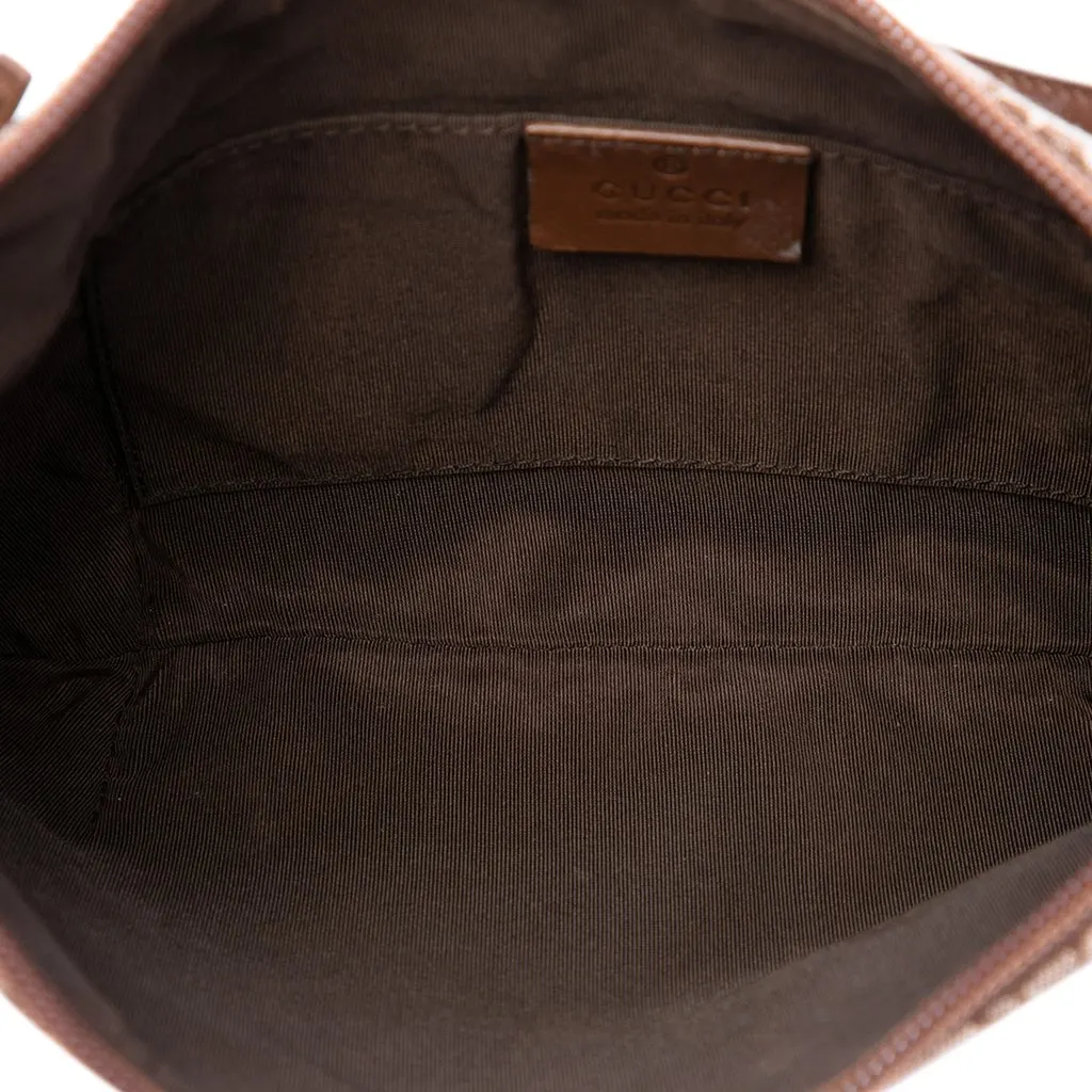 Gucci GG Canvas Shoulder Bag Beige Canvas Good - Model View