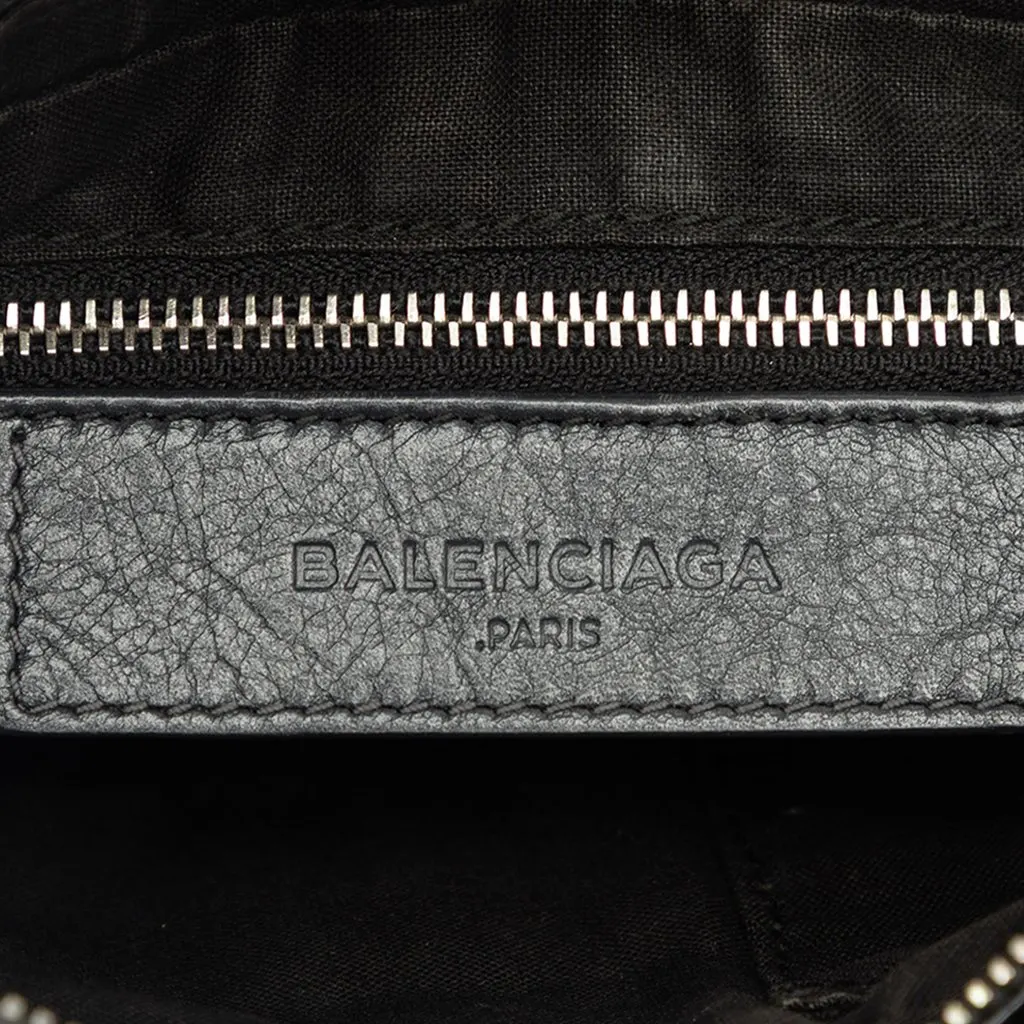 Balenciaga Lambskin Motocross Giant 12 Hip Crossbody Black Leather Very good - Box View