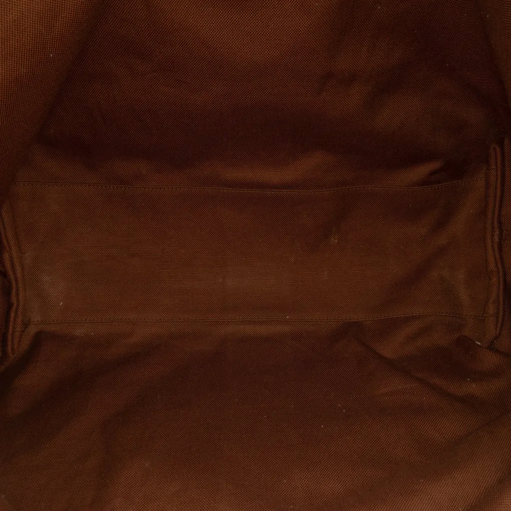 Gucci Large GG Suede Web Giglio Tote Brown Leather Very good - Model View