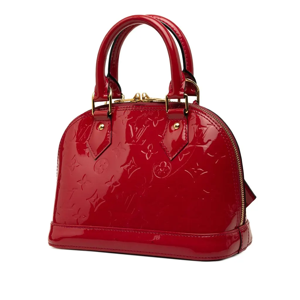 Louis Vuitton Monogram Vernis Alma BB Red Leather Very good - Back View