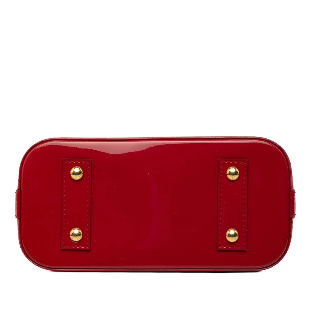 Louis Vuitton Monogram Vernis Alma BB Red Leather Very good - Inside View