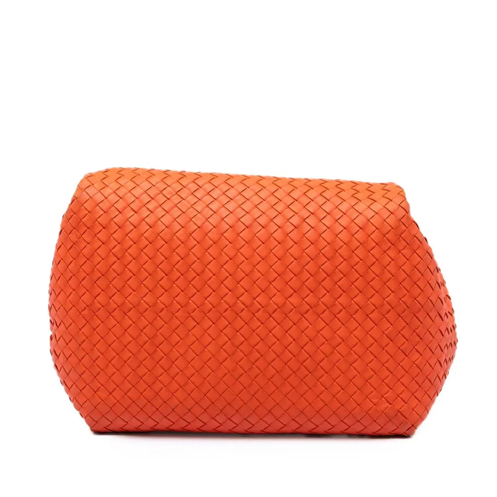 Bottega Veneta Nappa Intrecciato Parachute Tote Orange Leather Very good - Inside View