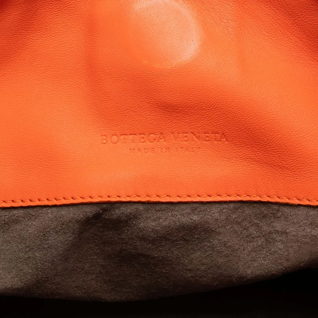 Bottega Veneta Nappa Intrecciato Parachute Tote Orange Leather Very good - Box View