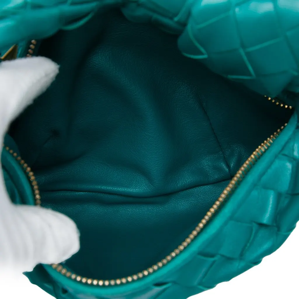 Bottega Veneta Mini Nappa Intrecciato Jodie Blue Leather Very good - Model View