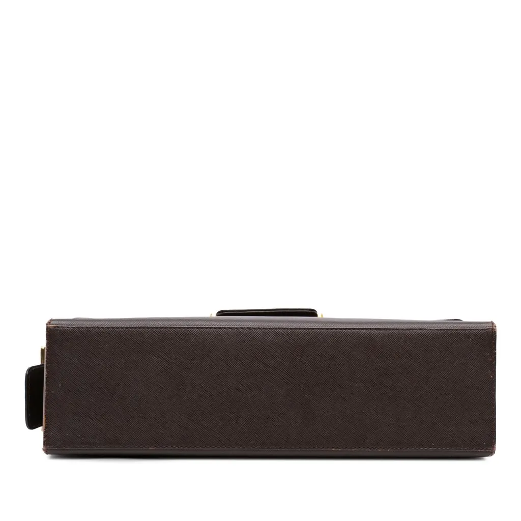 Saint Laurent Leather Shoulder Bag Brown Leather Very good - Inside View