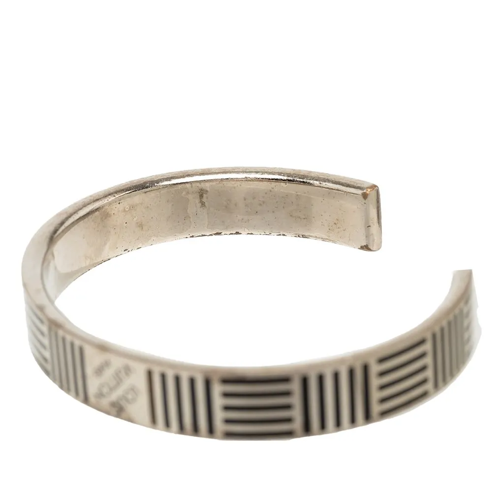 Louis Vuitton Brass Damier Colors Cuff Bracelet Silver Brass Very good - Box View