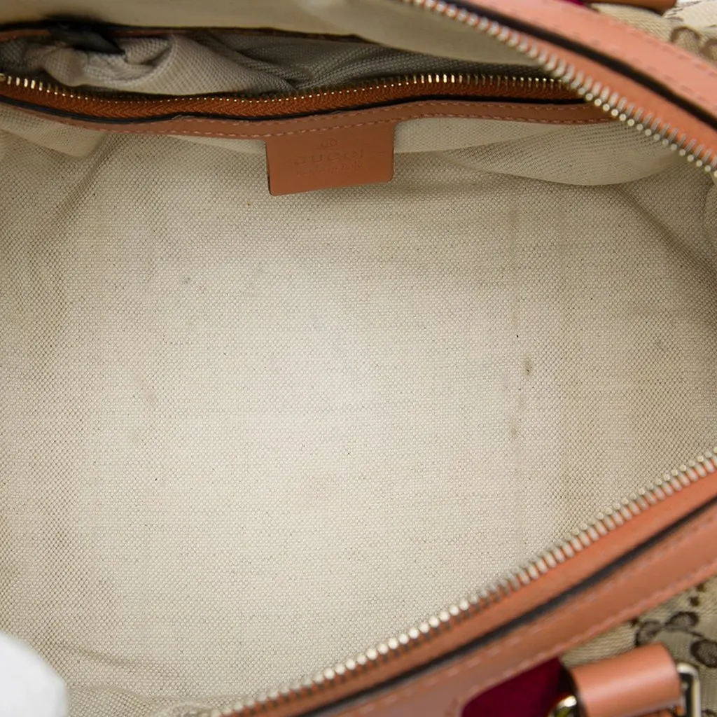Gucci Small GG Canvas Web Joy Boston Bag Beige Canvas Very good - Model View