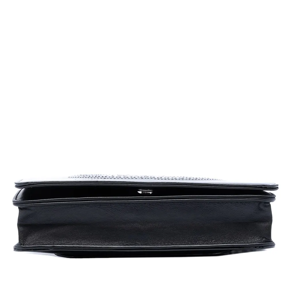 Chanel CC Patent Strass Embellished Wallet On Chain Black Leather Very good - Inside View