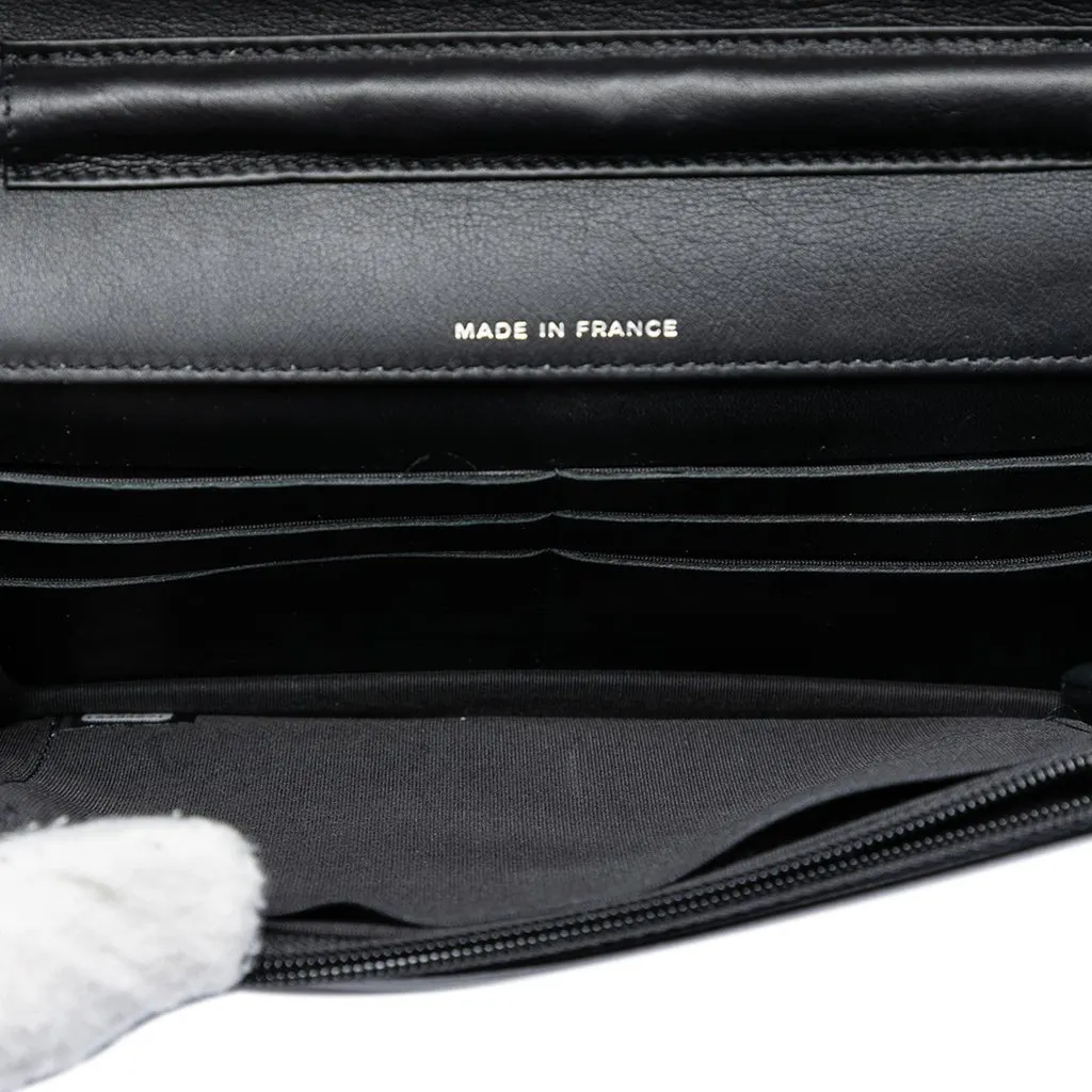 Chanel CC Patent Strass Embellished Wallet On Chain Black Leather Very good - Model View