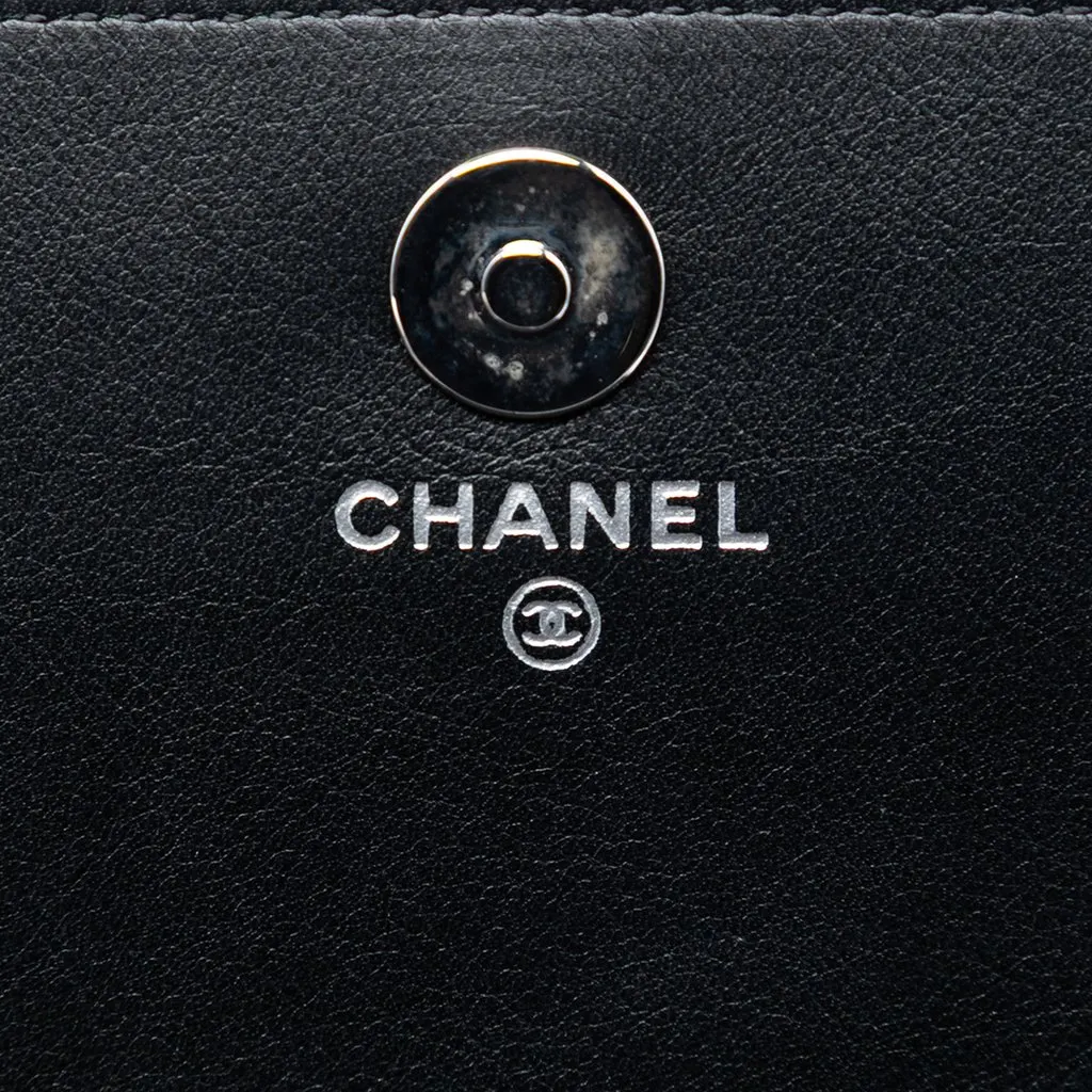 Chanel CC Patent Strass Embellished Wallet On Chain Black Leather Very good - Box View