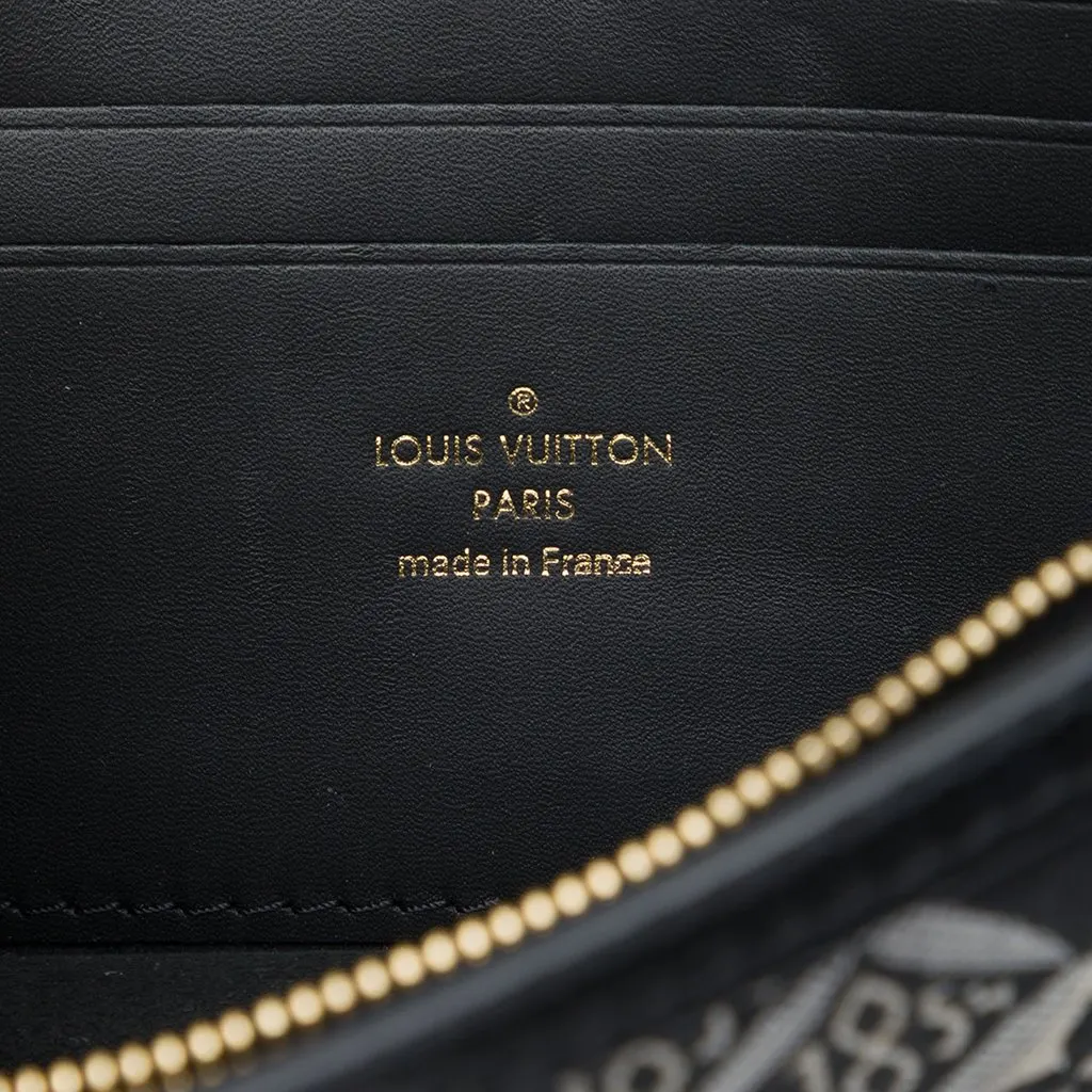 Louis Vuitton Monogram Jacquard Since 1854 Dauphine Chain Wallet Black Canvas Very good - Box View
