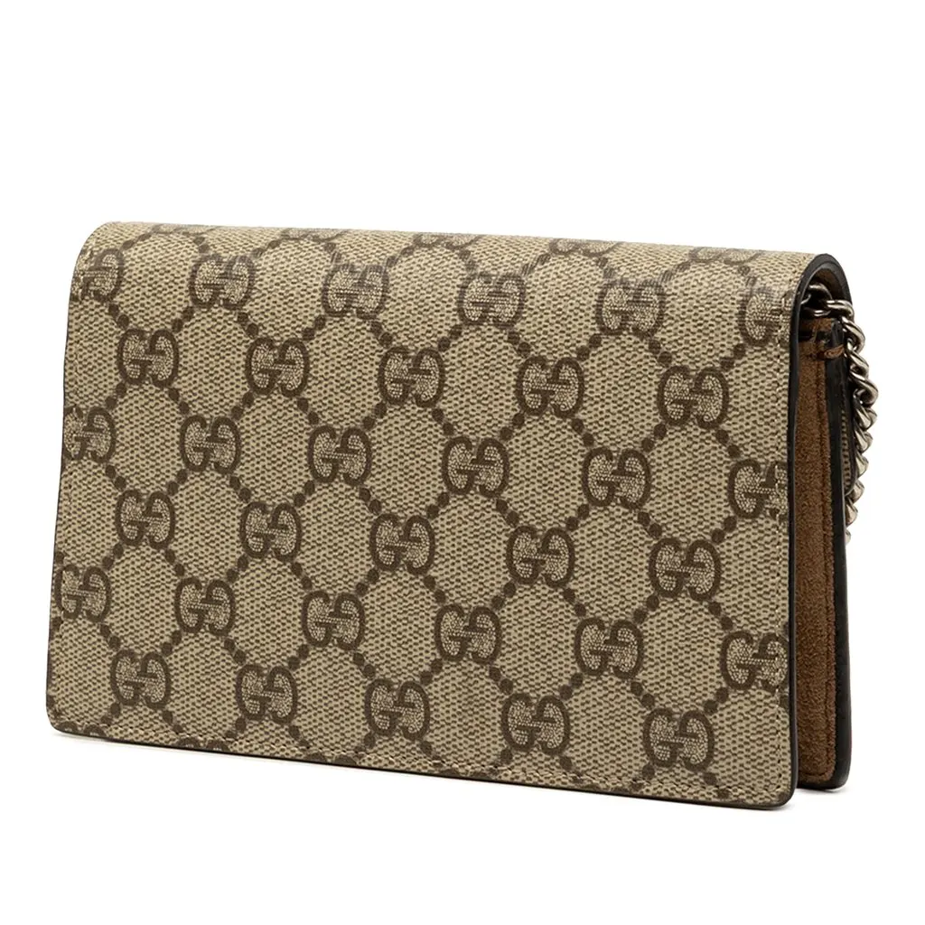 Gucci Mini GG Supreme Dionysus Crossbody Beige Canvas Good - Back View
