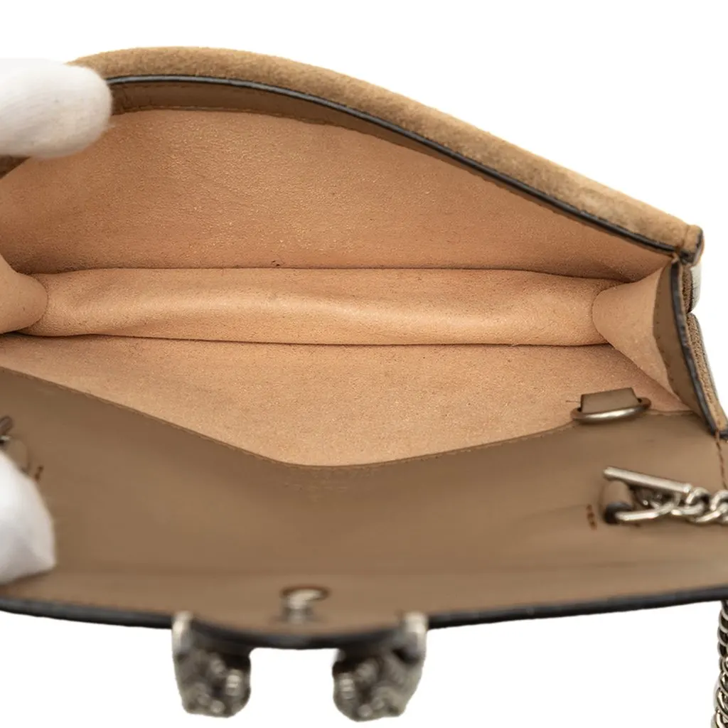 Gucci Mini GG Supreme Dionysus Crossbody Beige Canvas Good - Model View