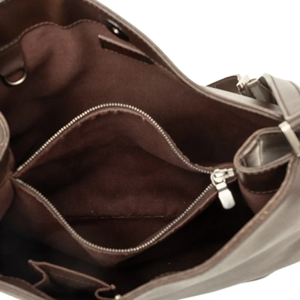 Louis Vuitton Epi Mandara MM Brown Leather Very good - Model View