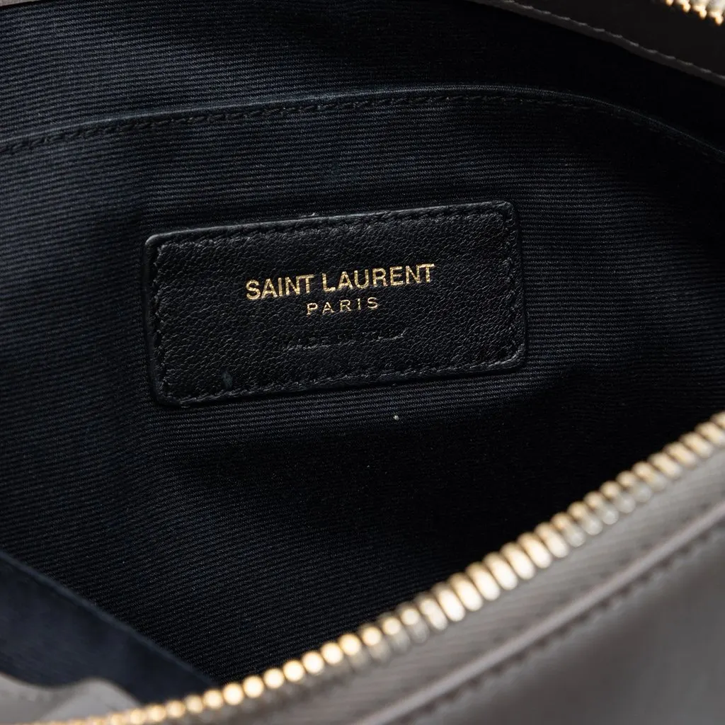 Saint Laurent Leather Teen Monogram Crossbody Brown Leather Good - Box View