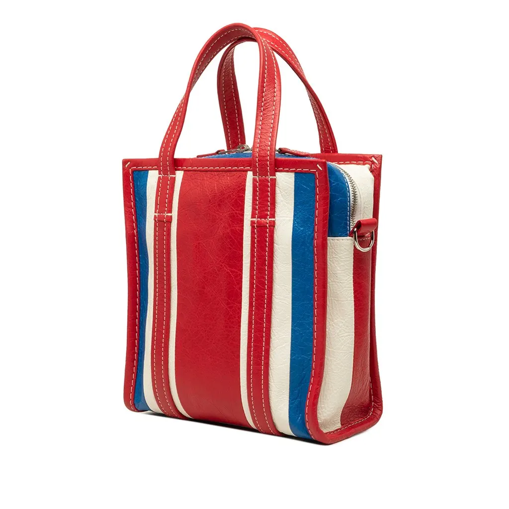 Balenciaga Lambskin Bazar Shopper Satchel XS Red Leather Very good - Back View