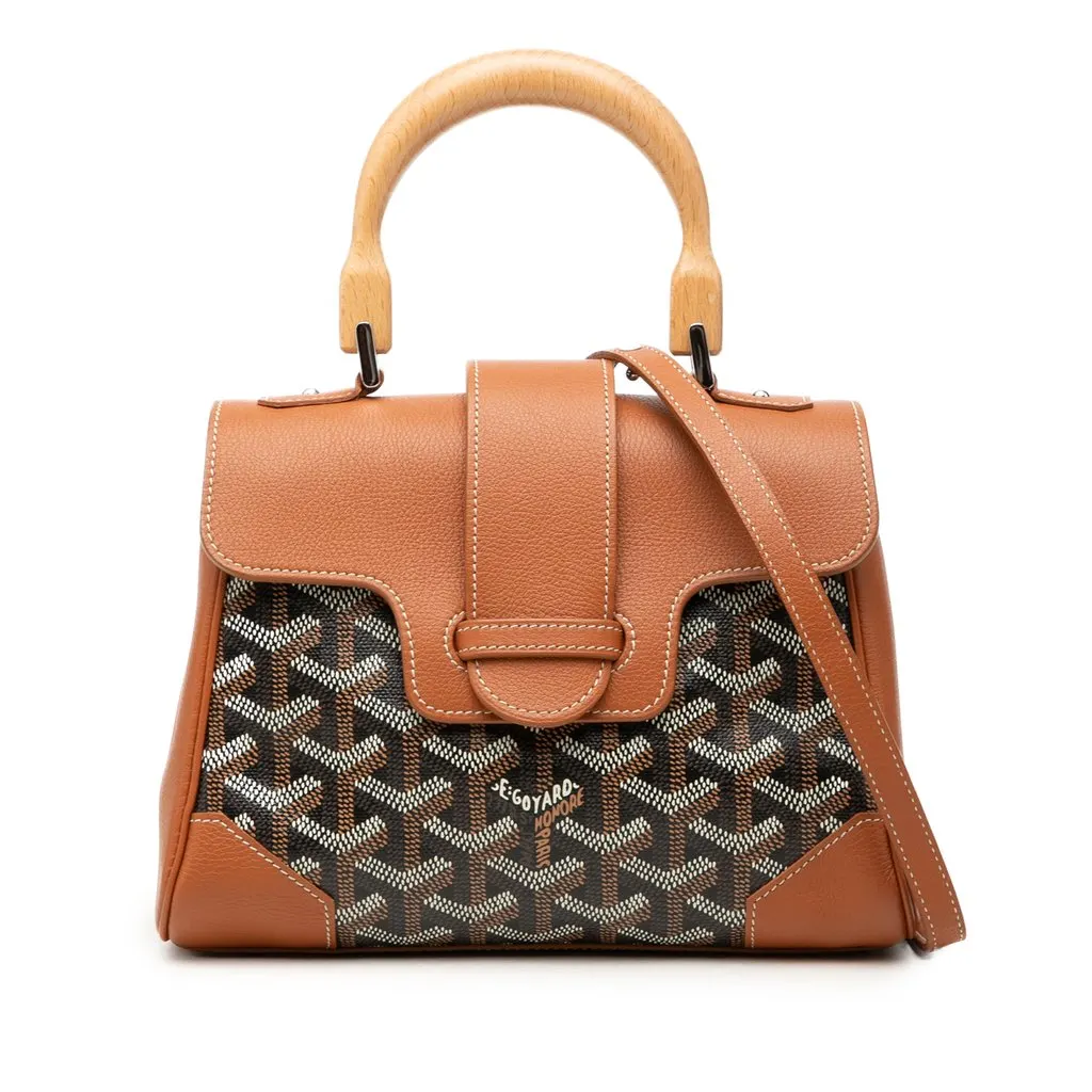 Goyard Mini Goyardine Saigon Souple Brown Canvas Very good - Front View