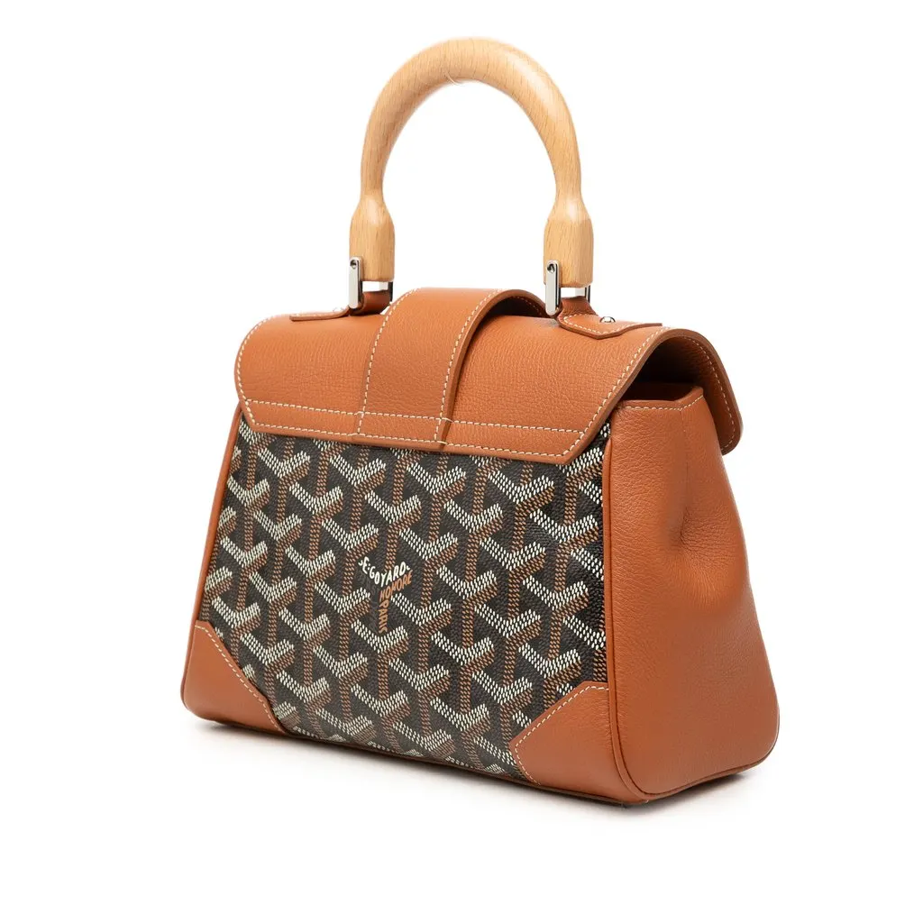 Goyard Mini Goyardine Saigon Souple Brown Canvas Very good - Back View