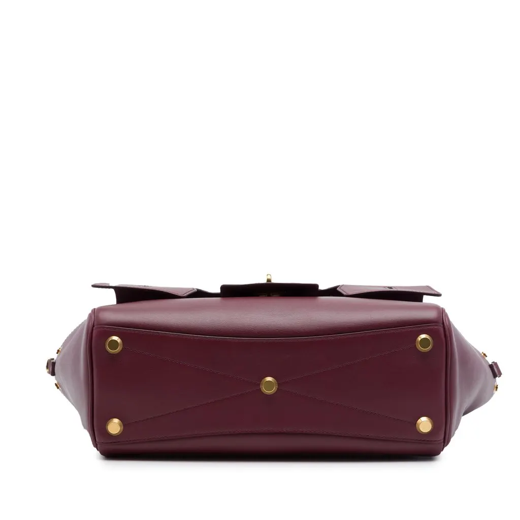 Balenciaga Small Smooth Calfskin Bel Air Carry All Tote Red Leather Very good - Inside View