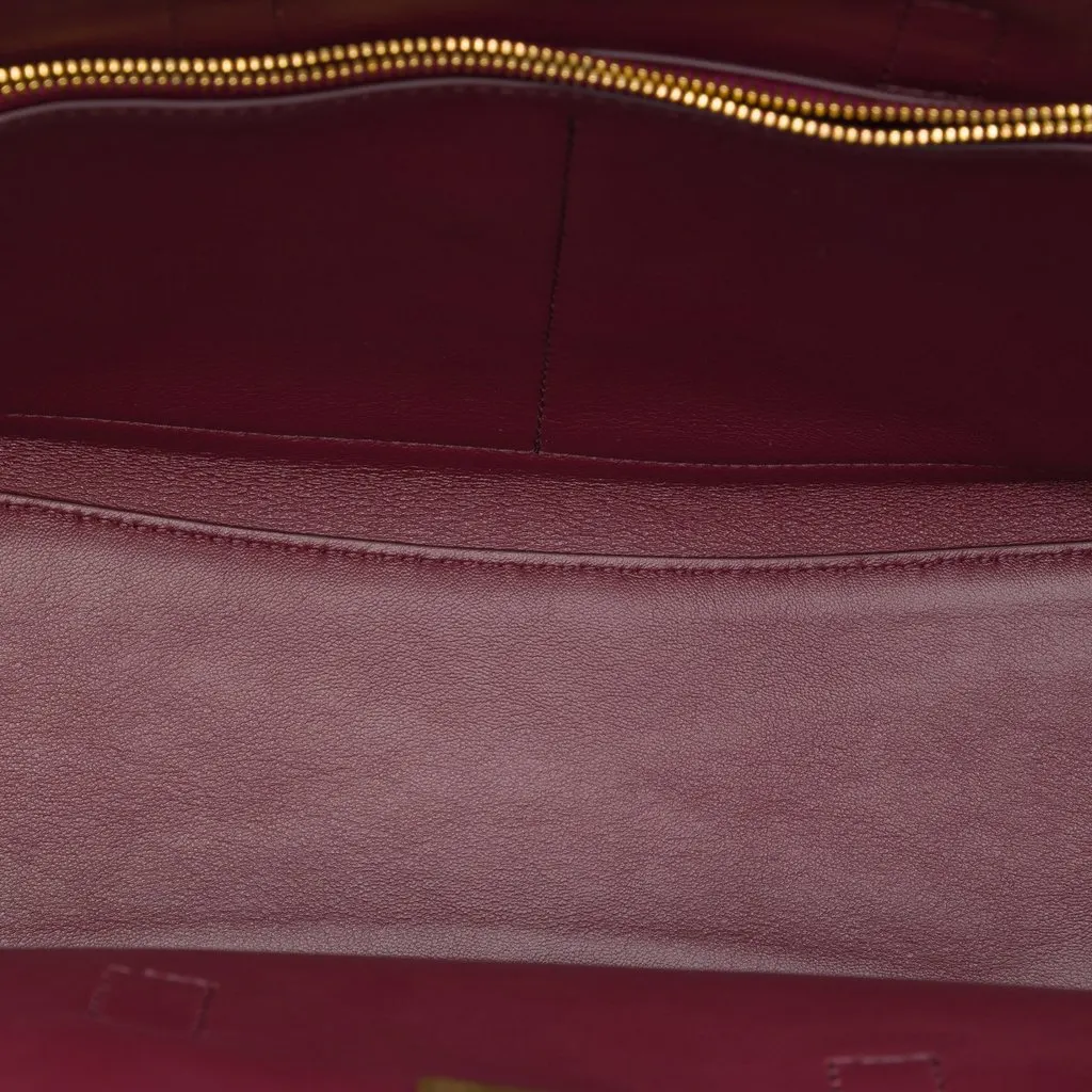 Balenciaga Small Smooth Calfskin Bel Air Carry All Tote Red Leather Very good - Model View