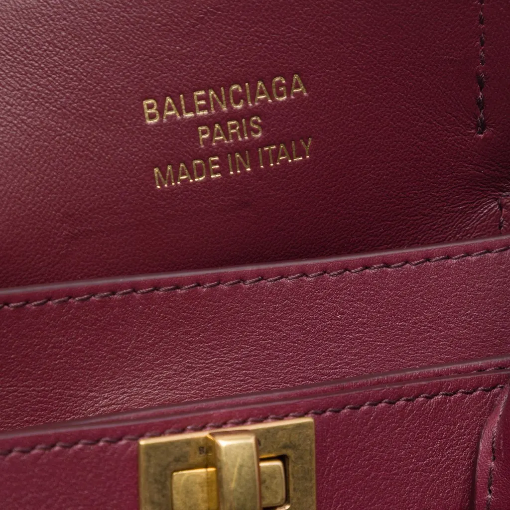 Balenciaga Small Smooth Calfskin Bel Air Carry All Tote Red Leather Very good - Box View