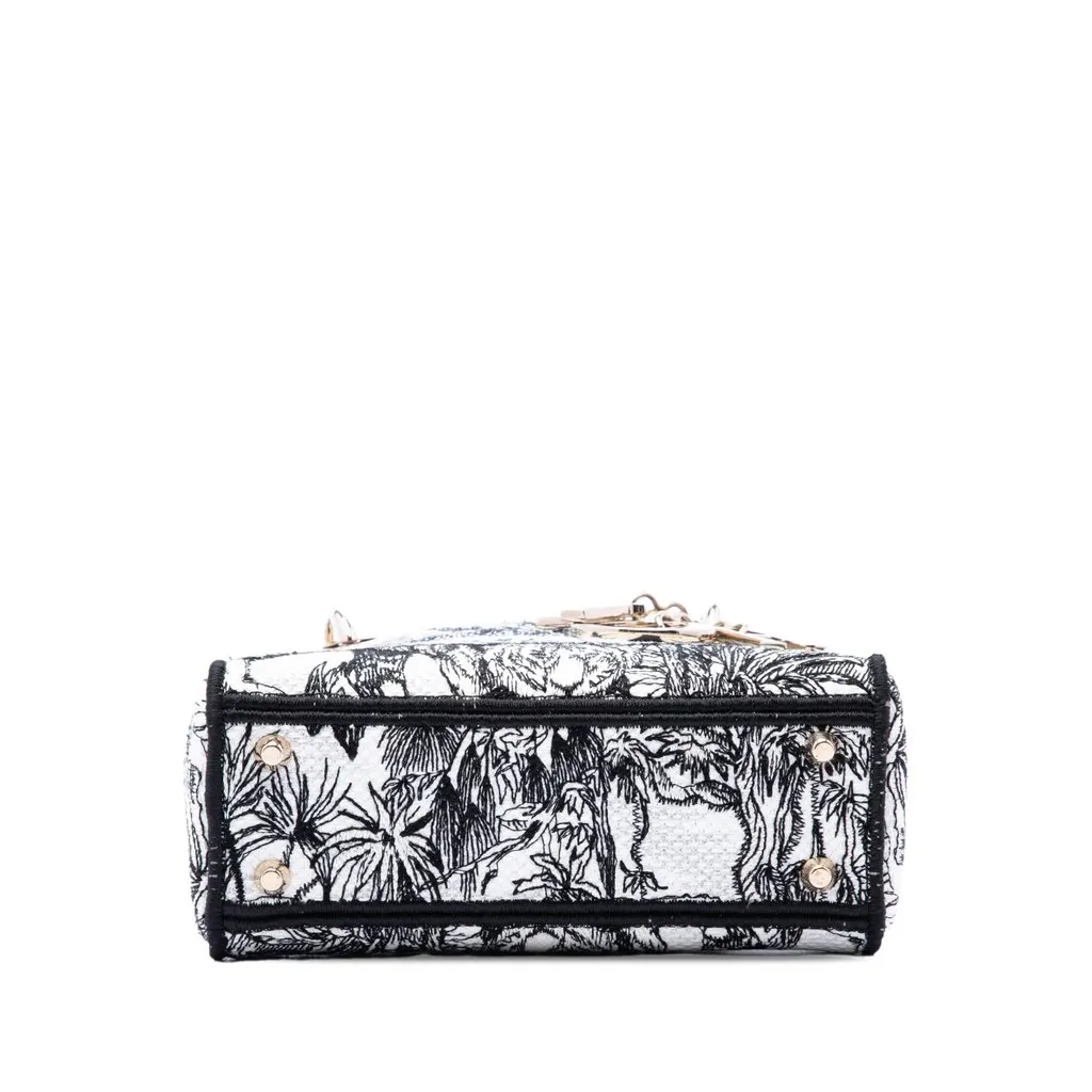 Dior Mini Embroidered Canvas Toile De Jouy Lady D Lite White Canvas Very good - Inside View