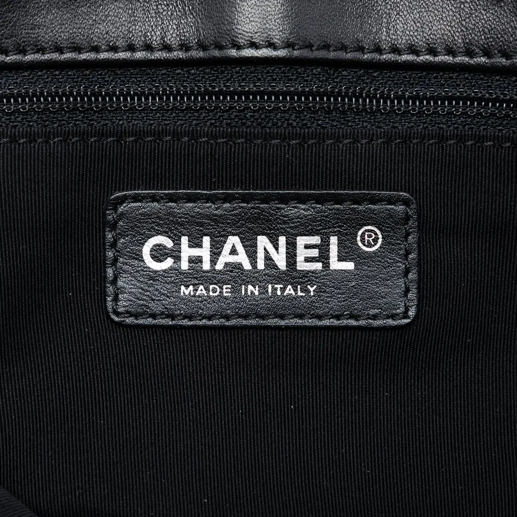 Chanel Choco Bar Canvas Camellia CC No. 5 Flap Handbag Beige Very good - Box View