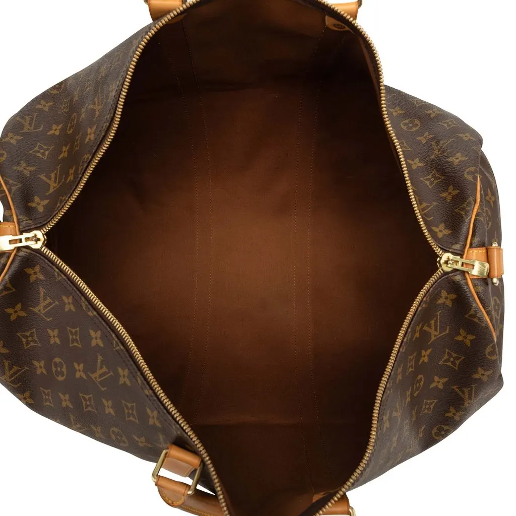 Louis Vuitton Monogram Keepall Bandouliere 55 Brown Canvas Very good - Model View