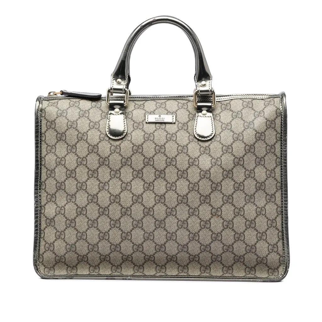 Gucci GG Supreme Satchel Beige Good - Front View