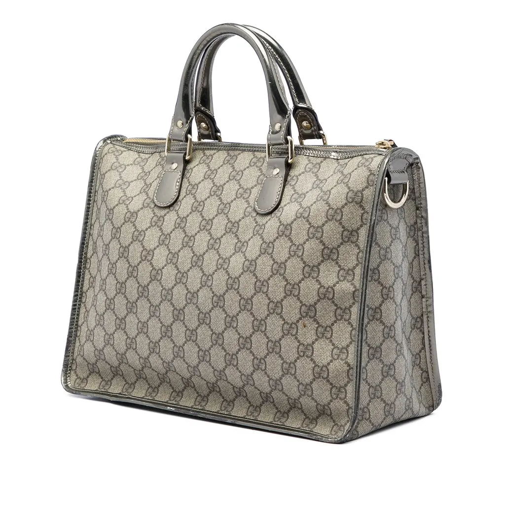 Gucci GG Supreme Satchel Beige Good - Back View