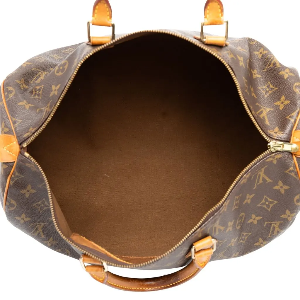 Louis Vuitton Monogram Speedy 40 Brown Canvas Good - Model View