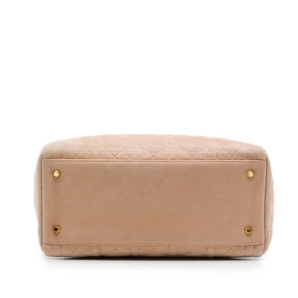 Dior Medium Suede Cannage Lady Dior Pink Leather Very good - Inside View